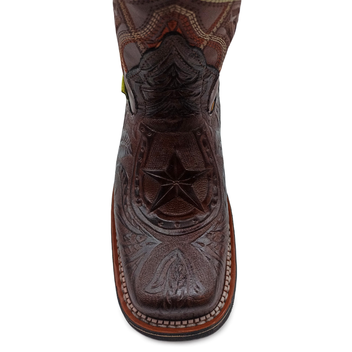 Bota Vaquera De Piel Grabada Estilo Charro Rodeo Trabajo 301