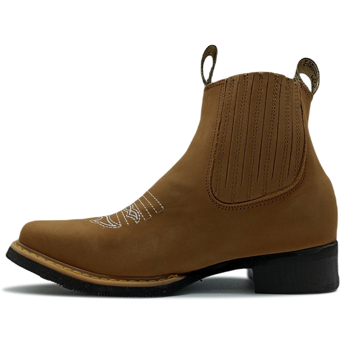 Botin Piel Charro Vaquero Suela Cosida Resistente 036