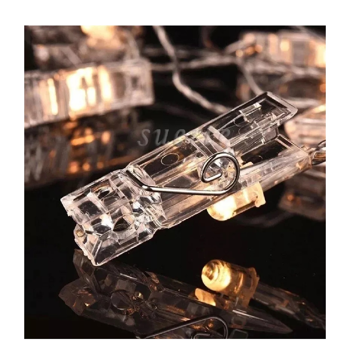 Porta Retratos Pinzas Luces Led Decorativas Fotos Collage 3m