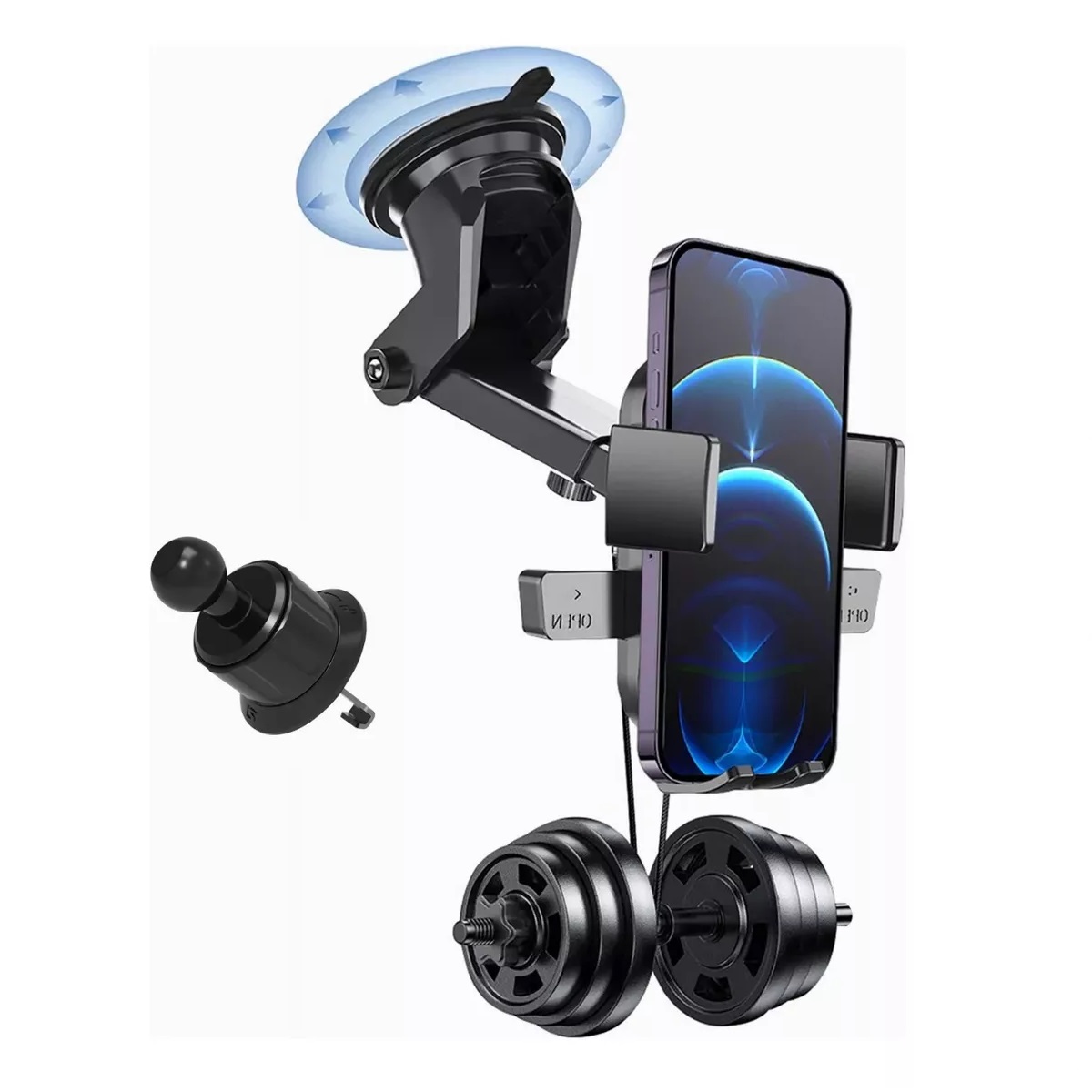 Ganchos Para Percheros Multifunción Montado En Pared 2 Pcs Negro