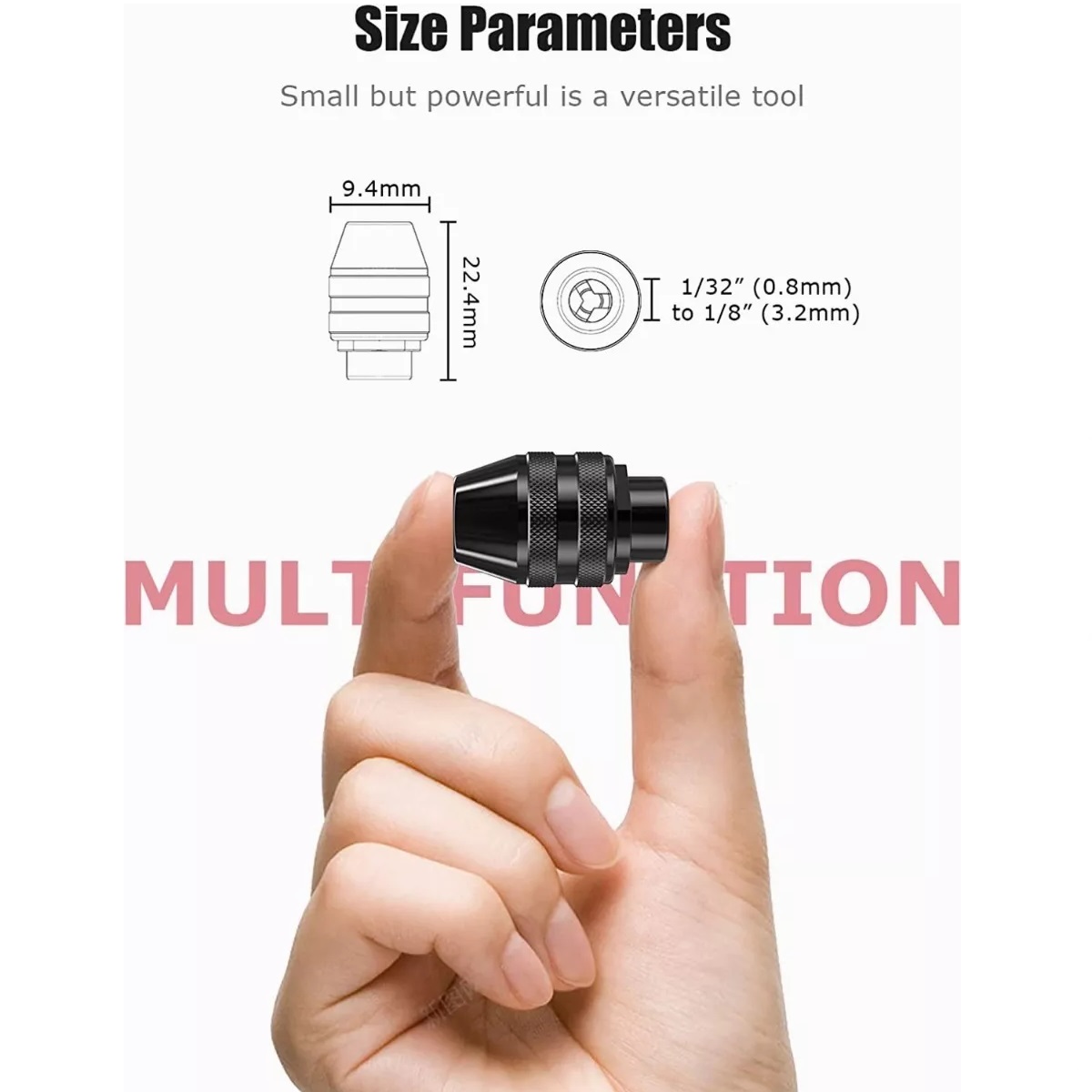 Mandril Porta Brocas, Chuck Compatible Con Dremel 3000, 4000