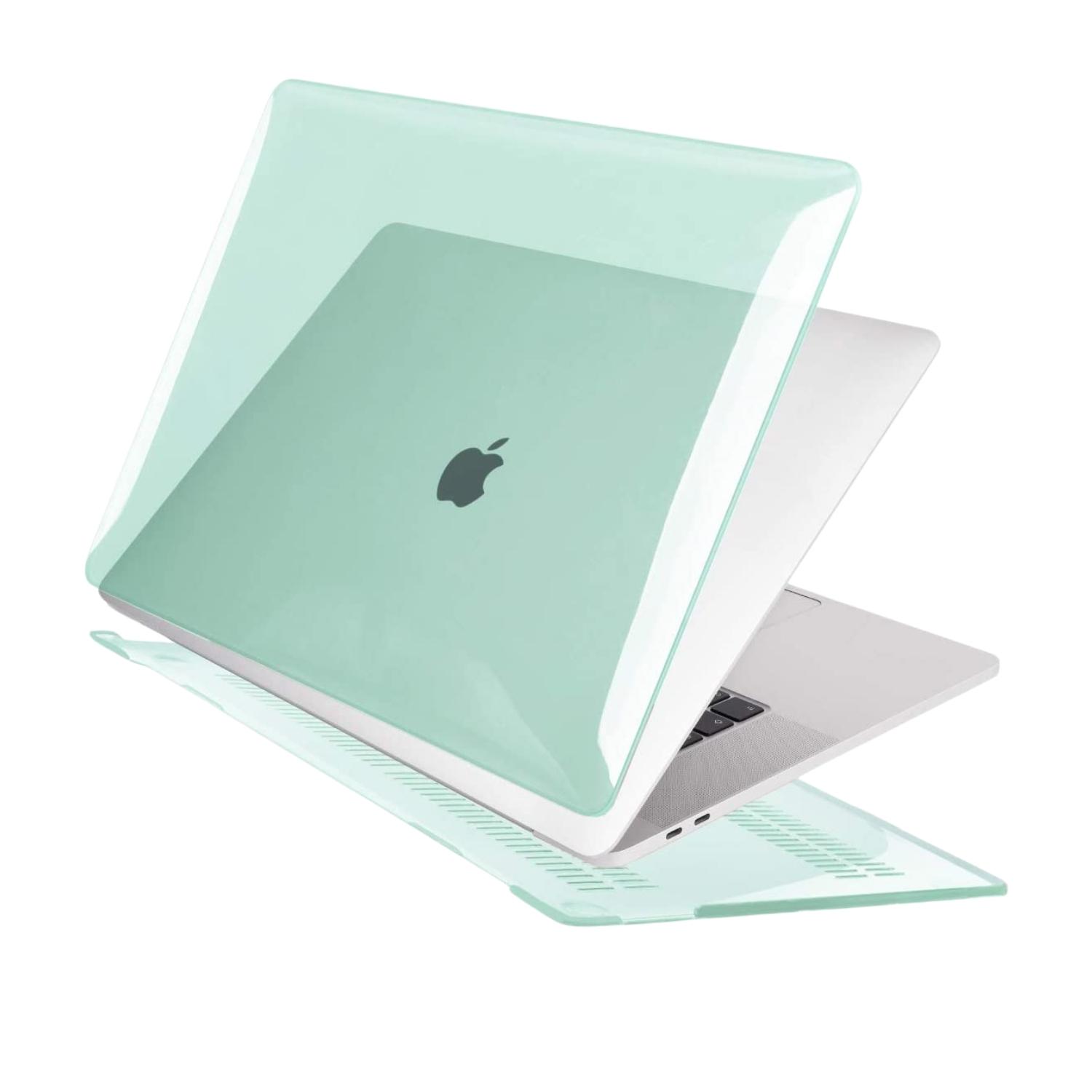 CARCASA FUNDA PROTECTOR CASE izÜg para Macbook Pro 13 A2338 M1 A2251 A2289 A2159 A1989 A1706 A1708 CRYSTAL VERDE