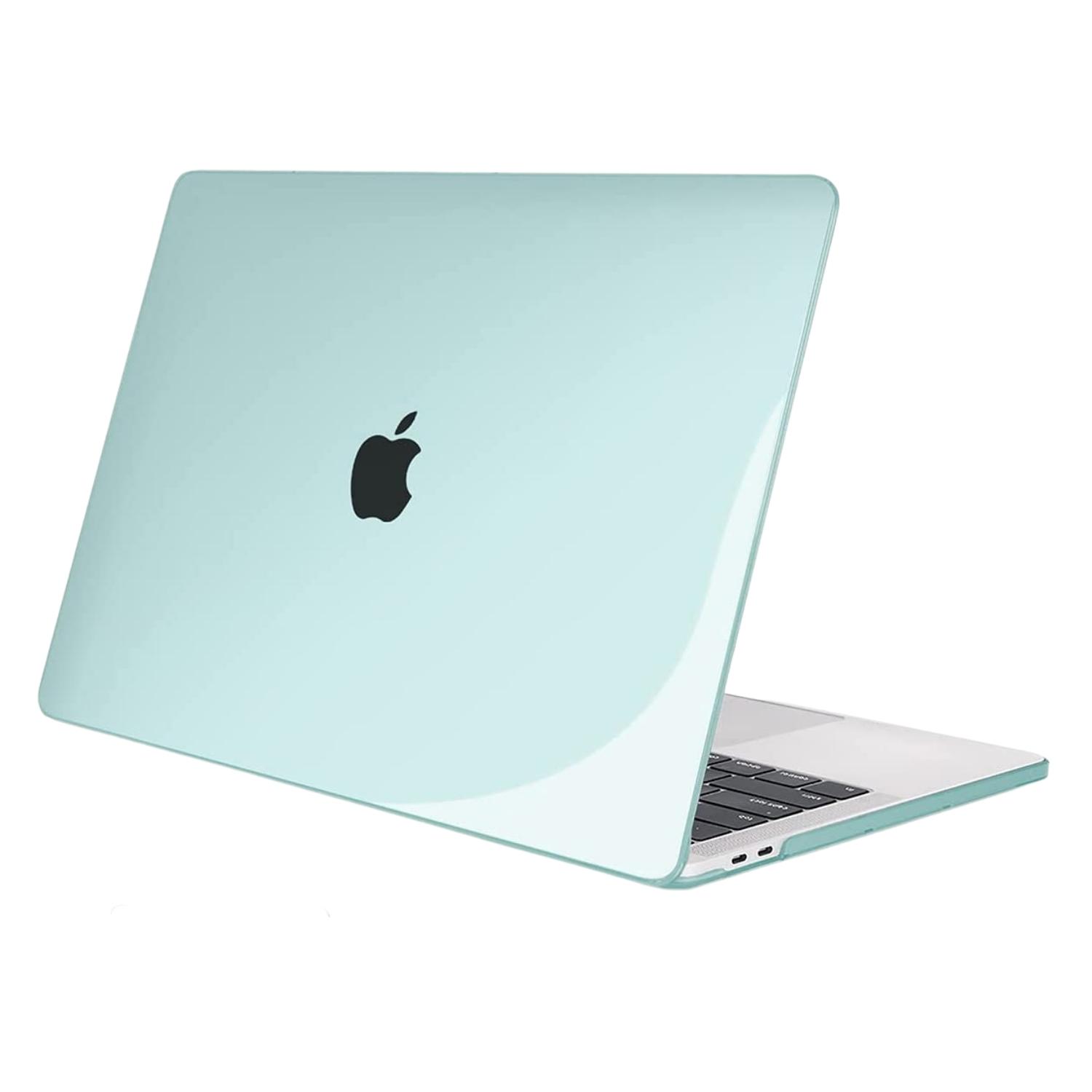 CARCASA FUNDA PROTECTOR CASE izÜg para Macbook Pro 13 A2338 M1 A2251 A2289 A2159 A1989 A1706 A1708 CRYSTAL VERDE
