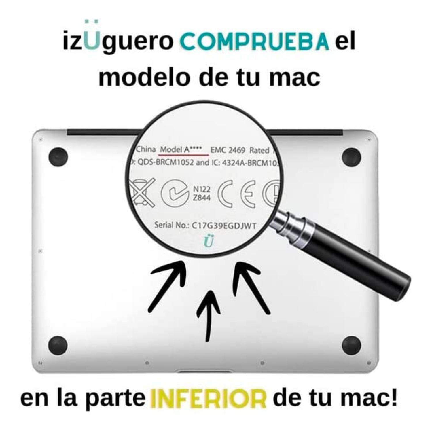 CARCASA FUNDA PROTECTOR CASE izÜg para Macbook Pro 13 A2338 M1 A2251 A2289 A2159 A1989 A1706 A1708 CRYSTAL VERDE