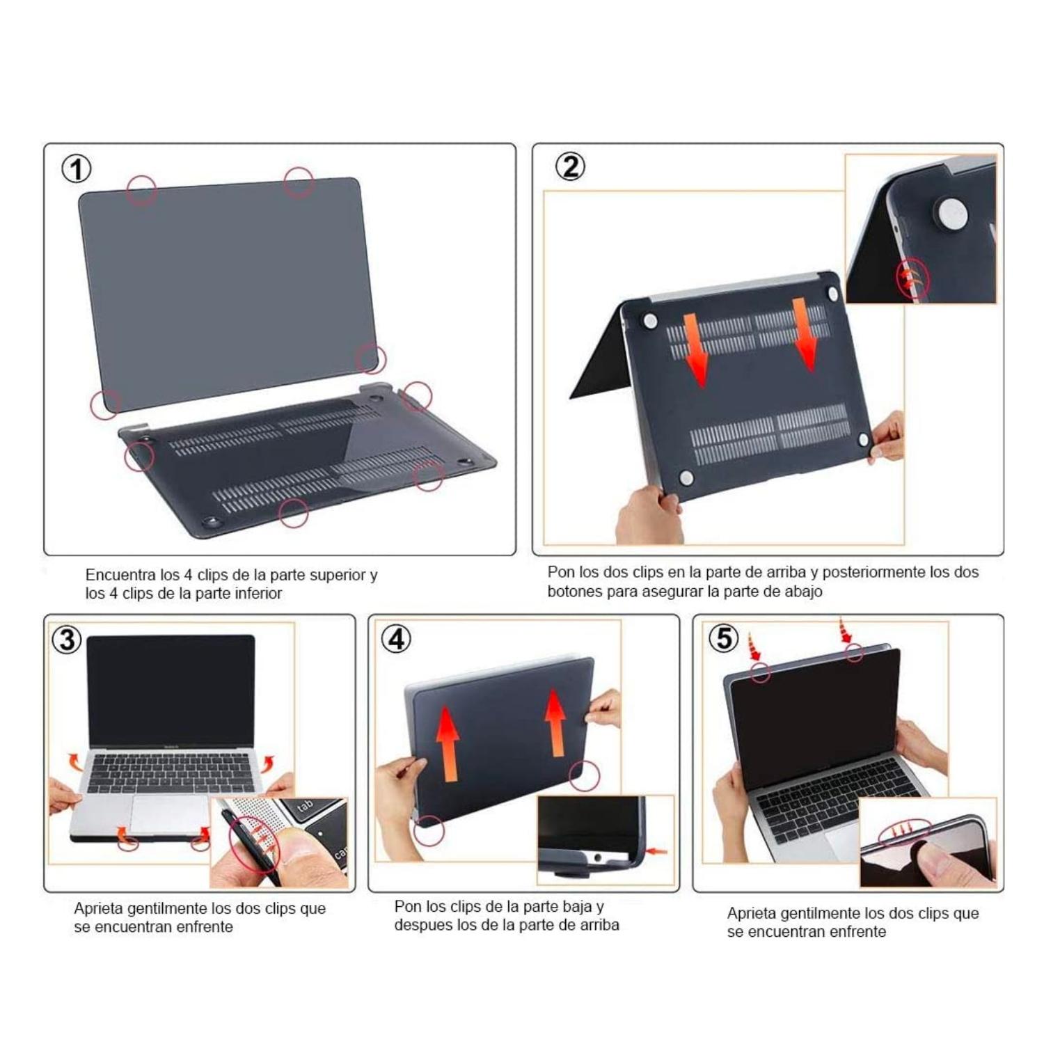 CARCASA FUNDA PROTECTOR CASE izÜg para Macbook Pro 13 A2338 M1 A2251 A2289 A2159 A1989 A1706 A1708 CRYSTAL VERDE