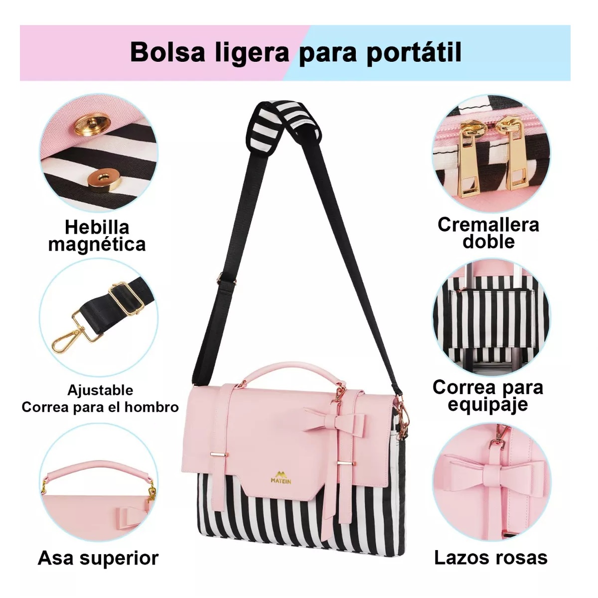 Maletín Crossbody Para Laptop 15 6 In Bolsa Tote Para Mujer