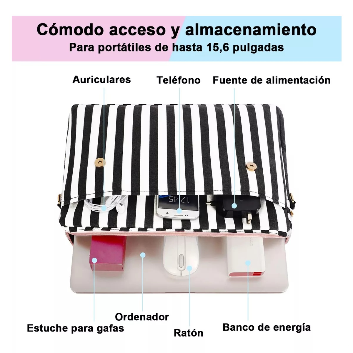Maletín Crossbody Para Laptop 15 6 In Bolsa Tote Para Mujer