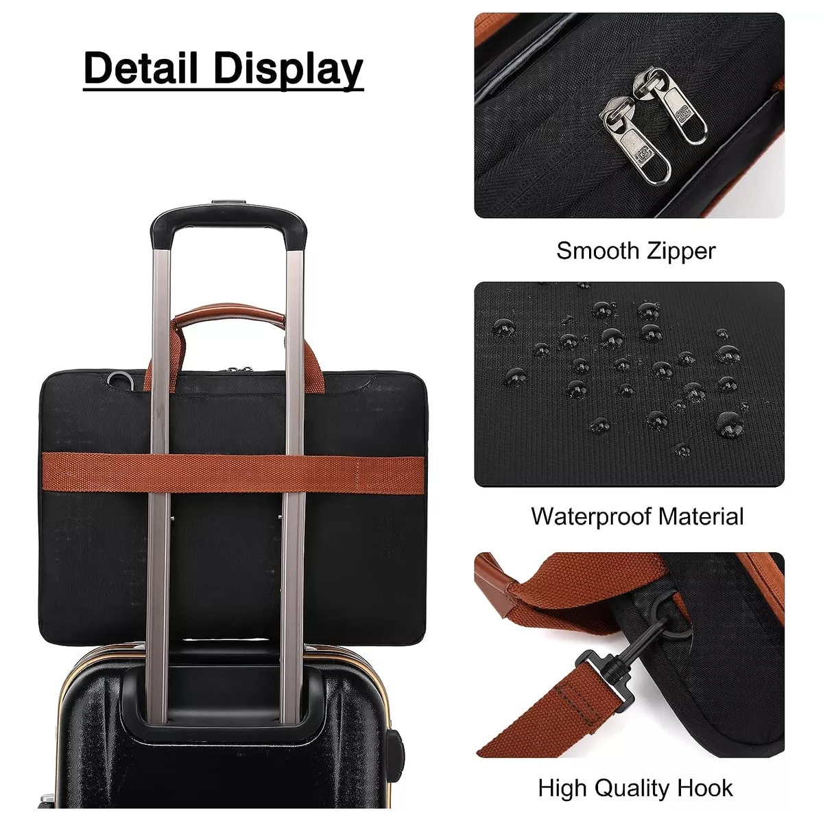 Maletín Impermeable Para Laptop De 15.6 Pulgadas Portátil Gris