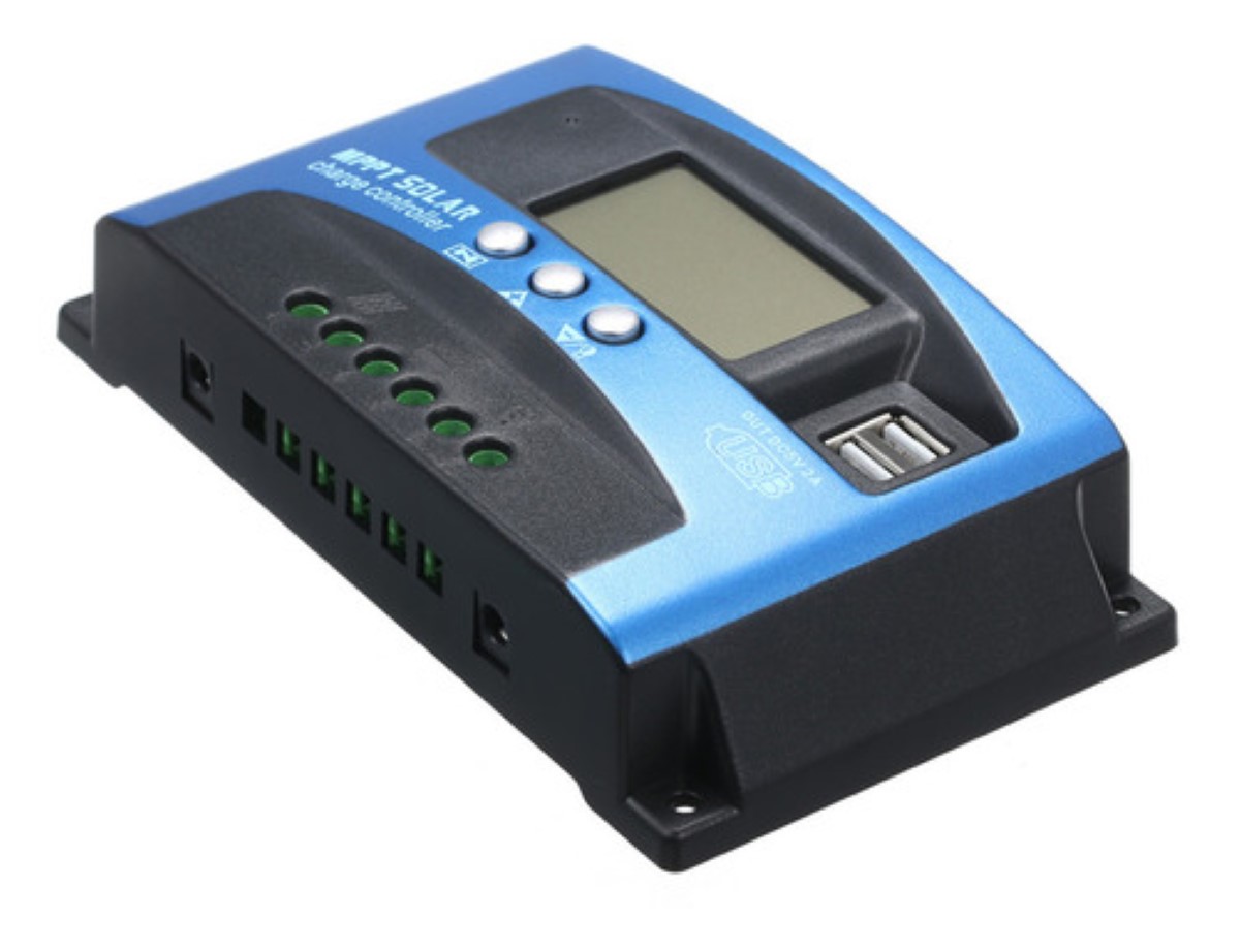 Controlador De Carga Solar Mppt 40a 12v/24v Automático azul