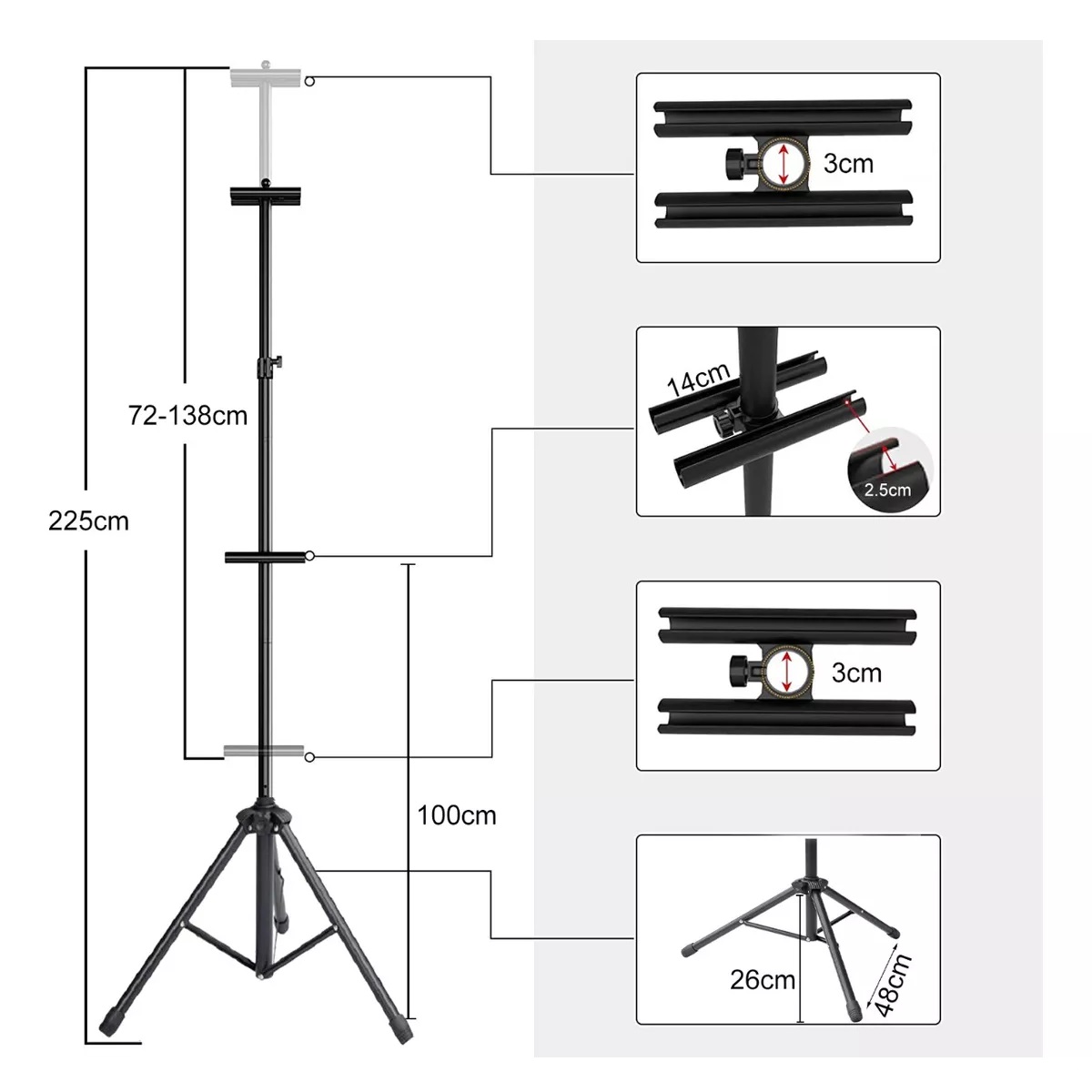 Trípode Banner Porta Foto Publicidad Doble Vista Ajustable