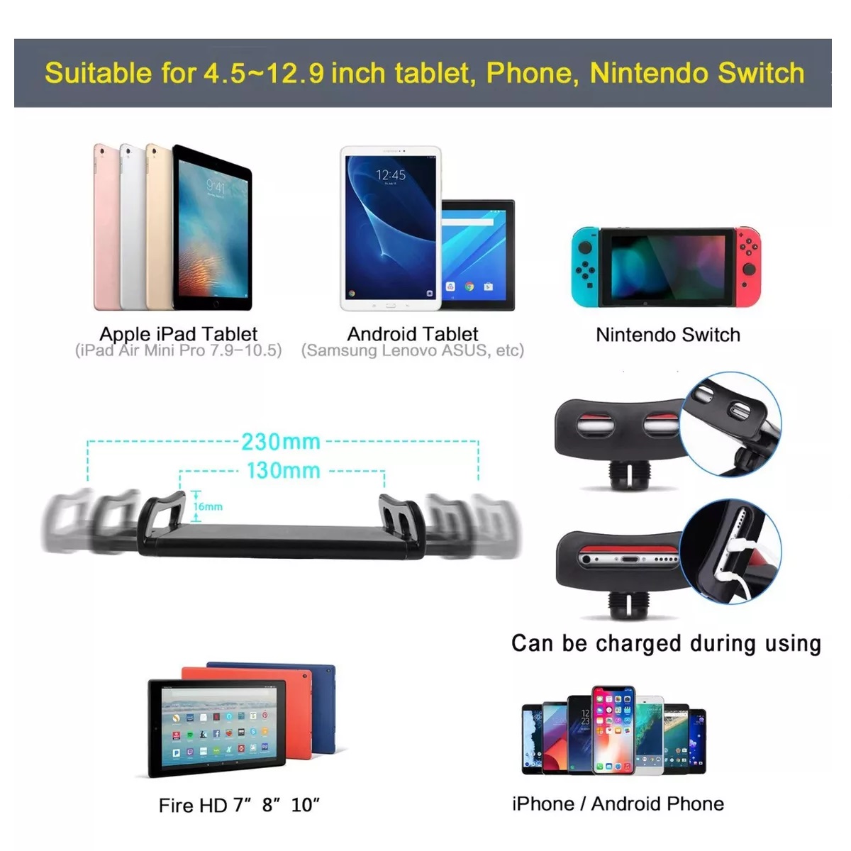 Soporte Celular Tablet Brazo Flexible Ajustable Con Clip
