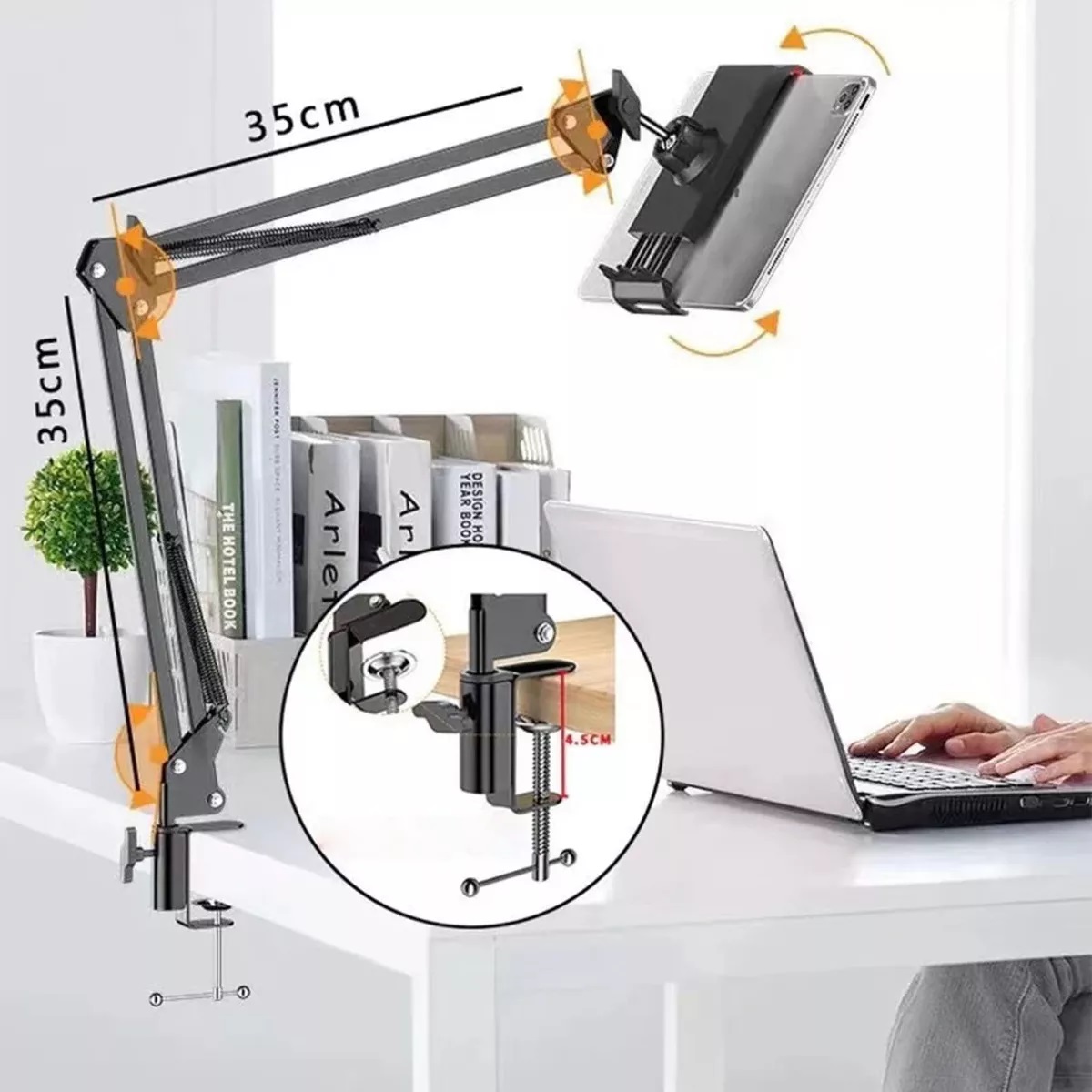 Soporte Celular Tablet Brazo Flexible Ajustable Con Clip