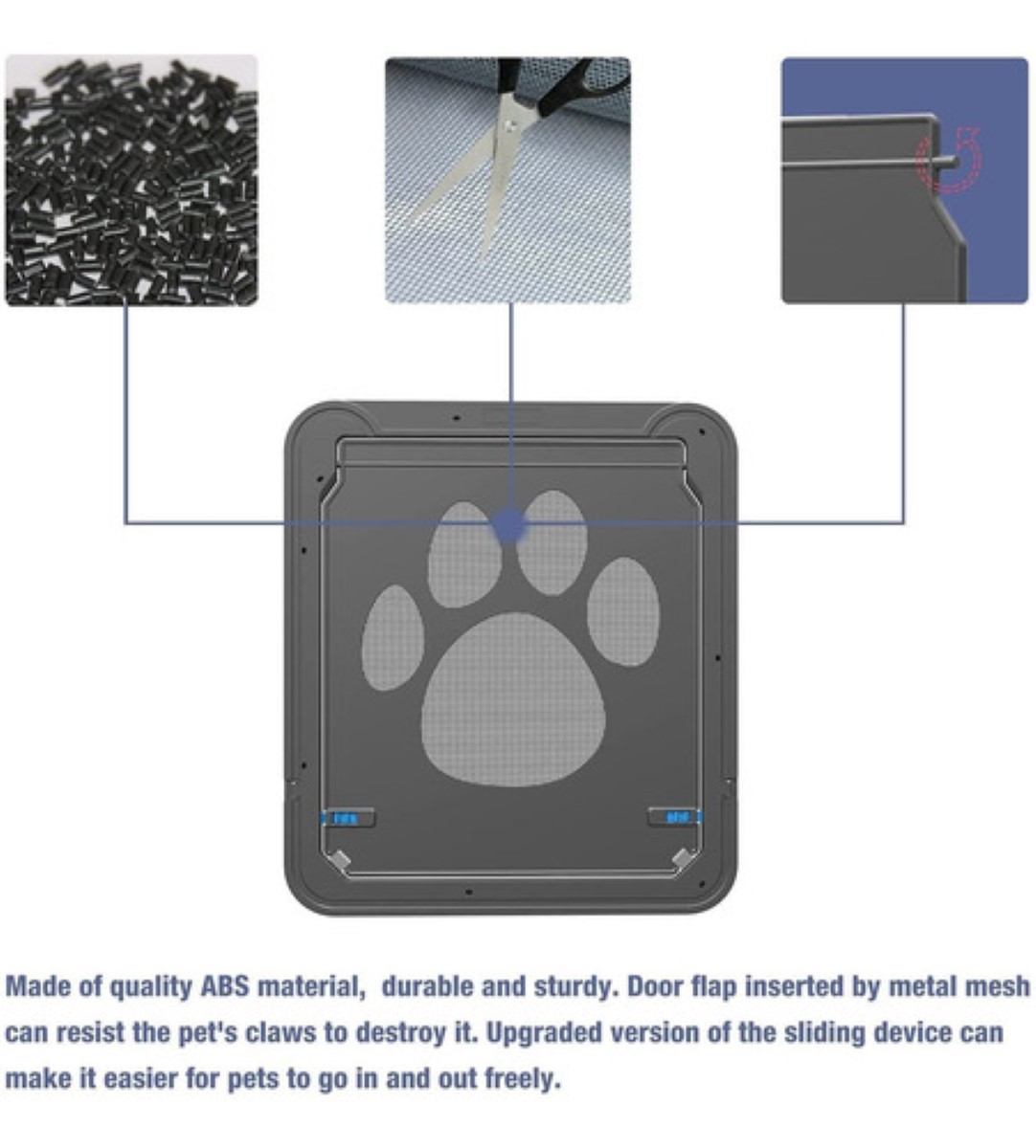 Malla Puerta Para Mascota Gato Perros Pequeño 8x10 Pulgadas gris