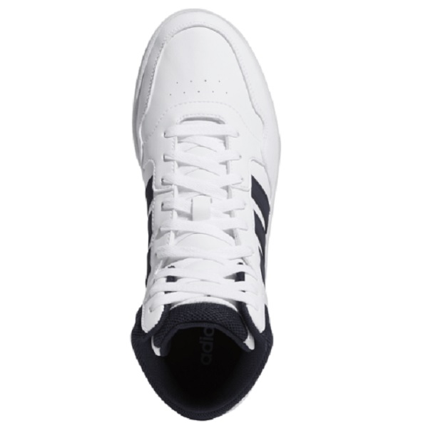 Tenis Adidas Hoops 3.0 Mid Blanco/negro Basketball Hombre.