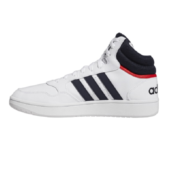 Tenis Adidas Hoops 3.0 Mid Blanco/negro Basketball Hombre.