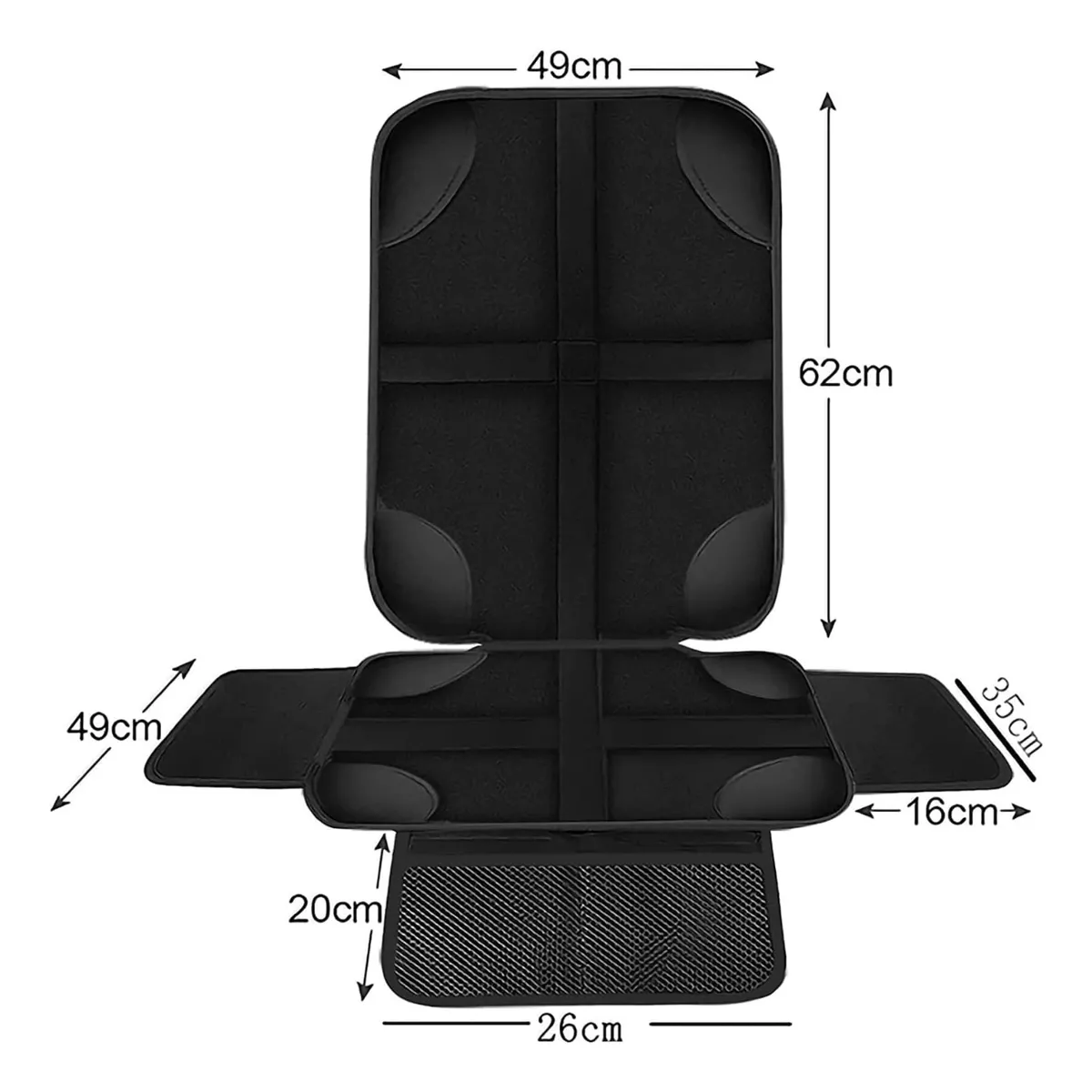 Funda Para Asiento De Auto Protector De Asiento 2 Piezas Negro
