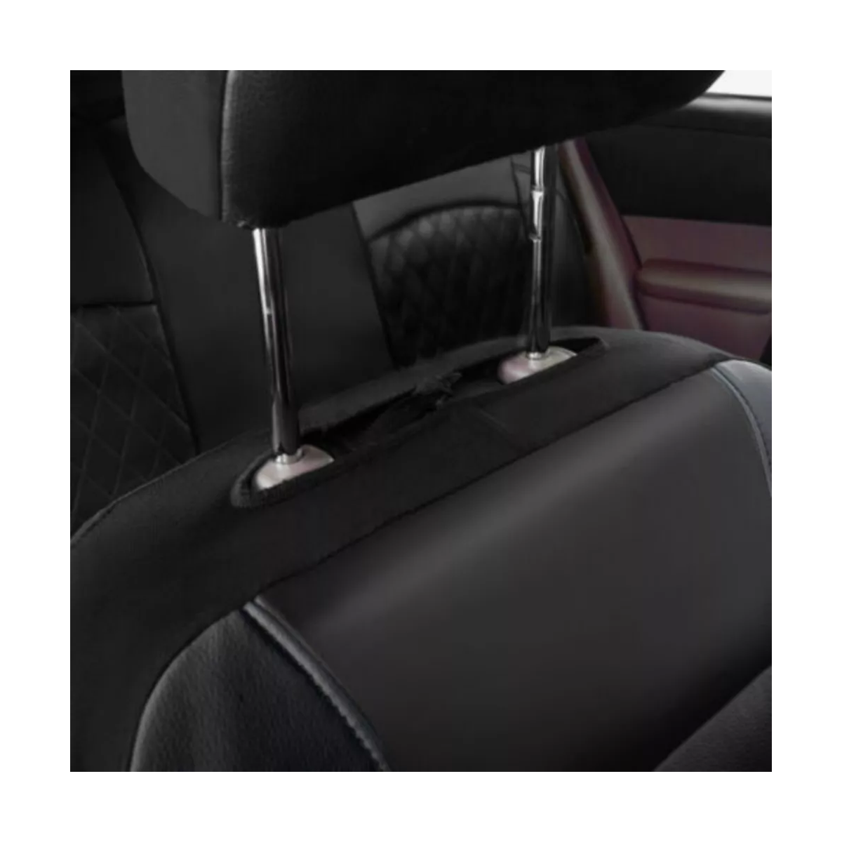 Fundas De Cuero Para Asientos De Auto, 9 Piezas Negro