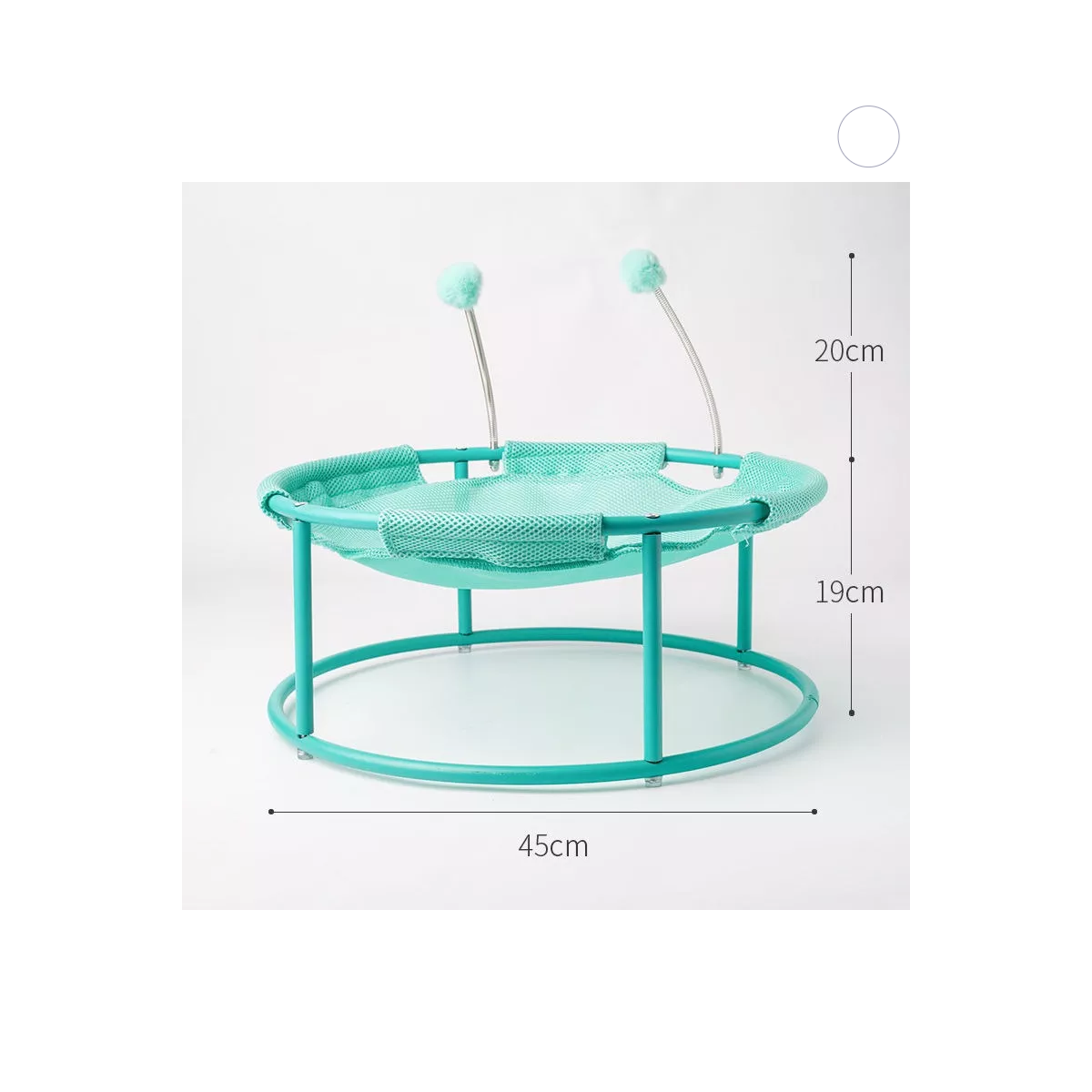 Hamaca Redonda Para Gatos Desmontable Turquesa
