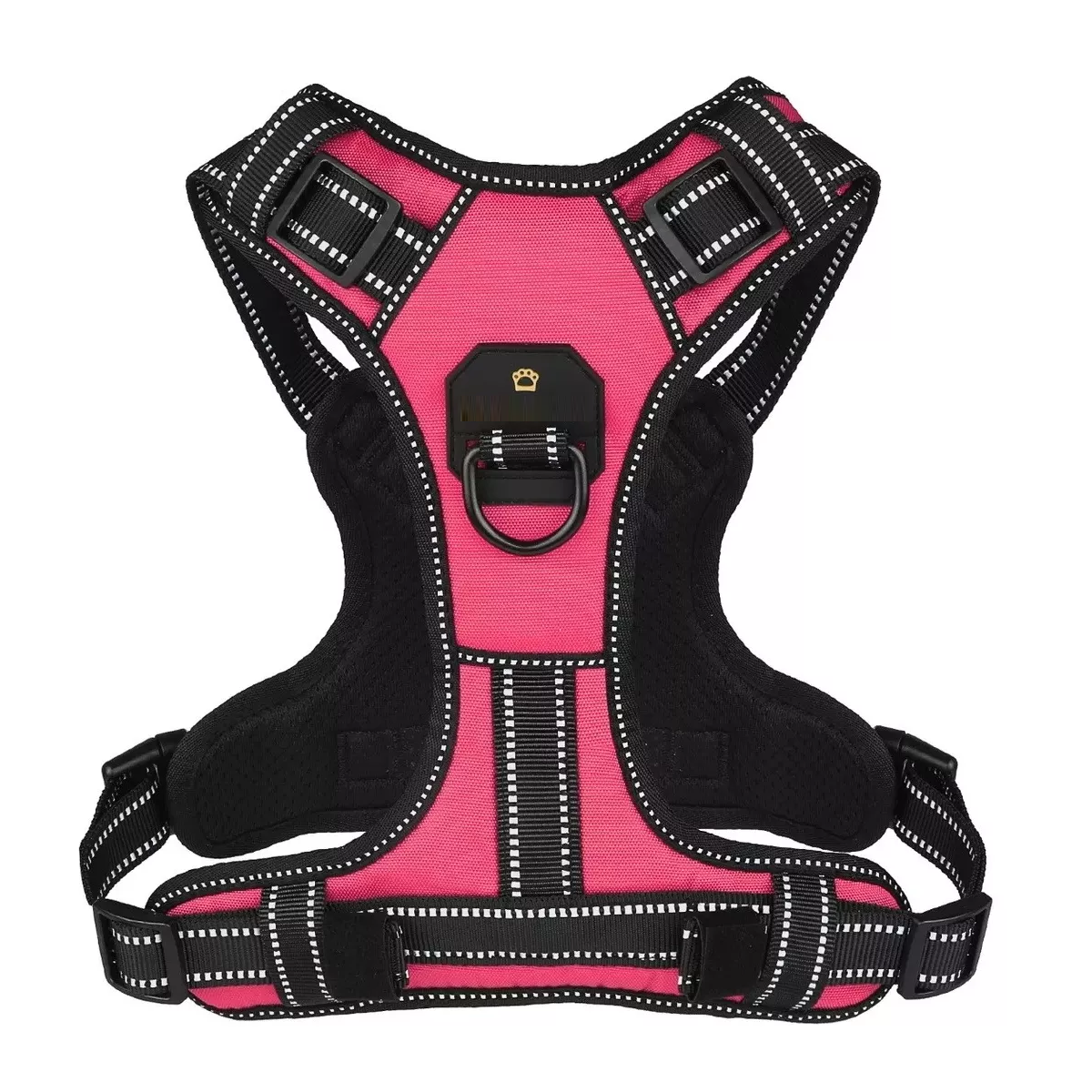 Pechera Arnés Para Perro Regulable Con Bandas Reflectivas Rosa XL
