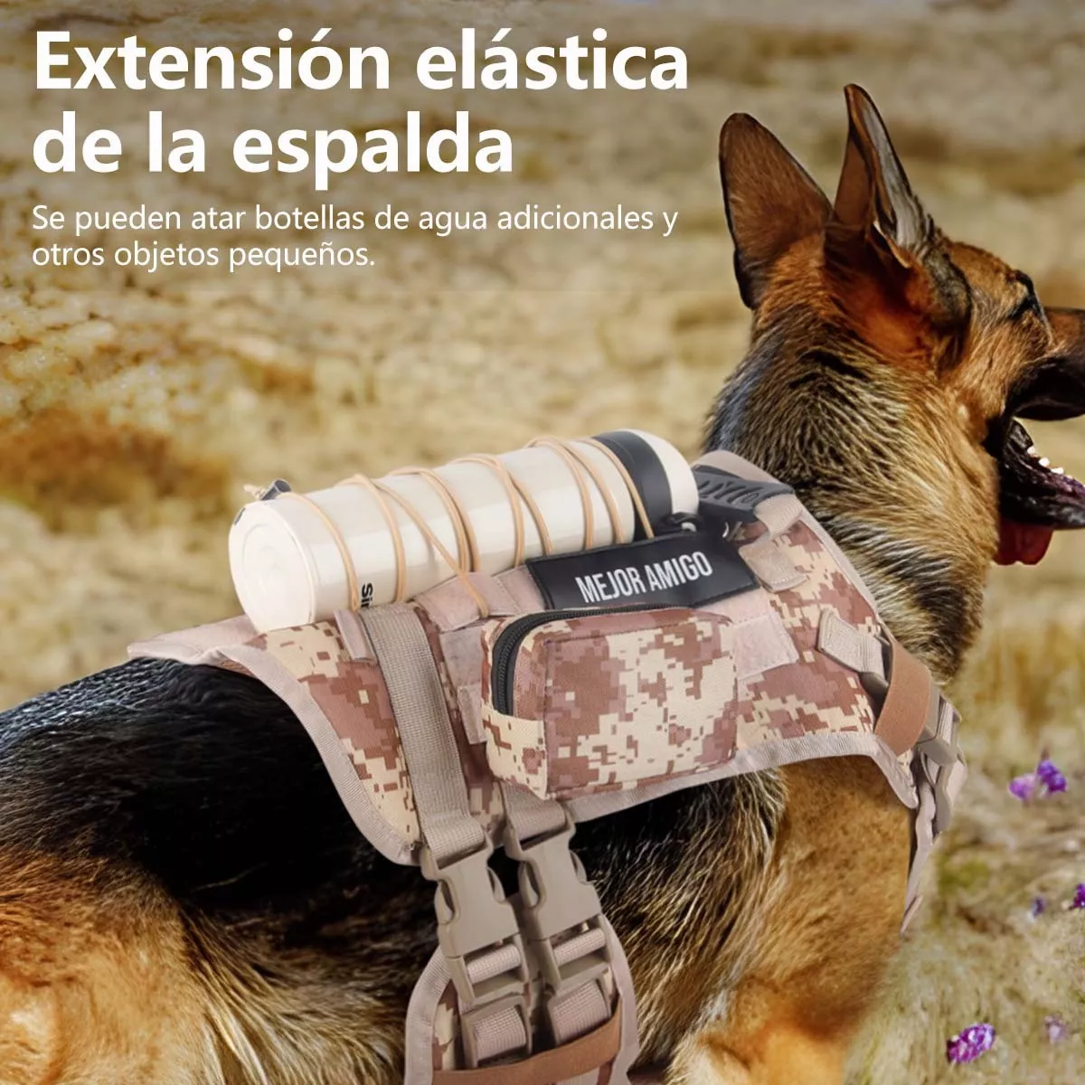Pechera Arnés De Seguridad Para Perro Camuflaje Caki G