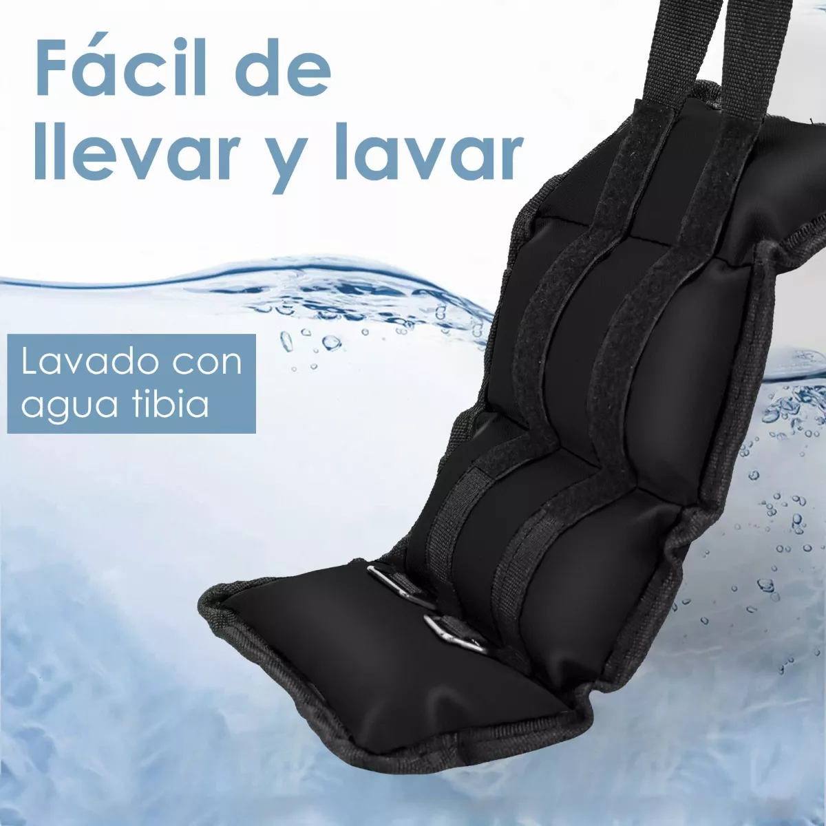 Polainas Tobillo Munequeras Pesas Ajustables Peso 1.5kg Negro