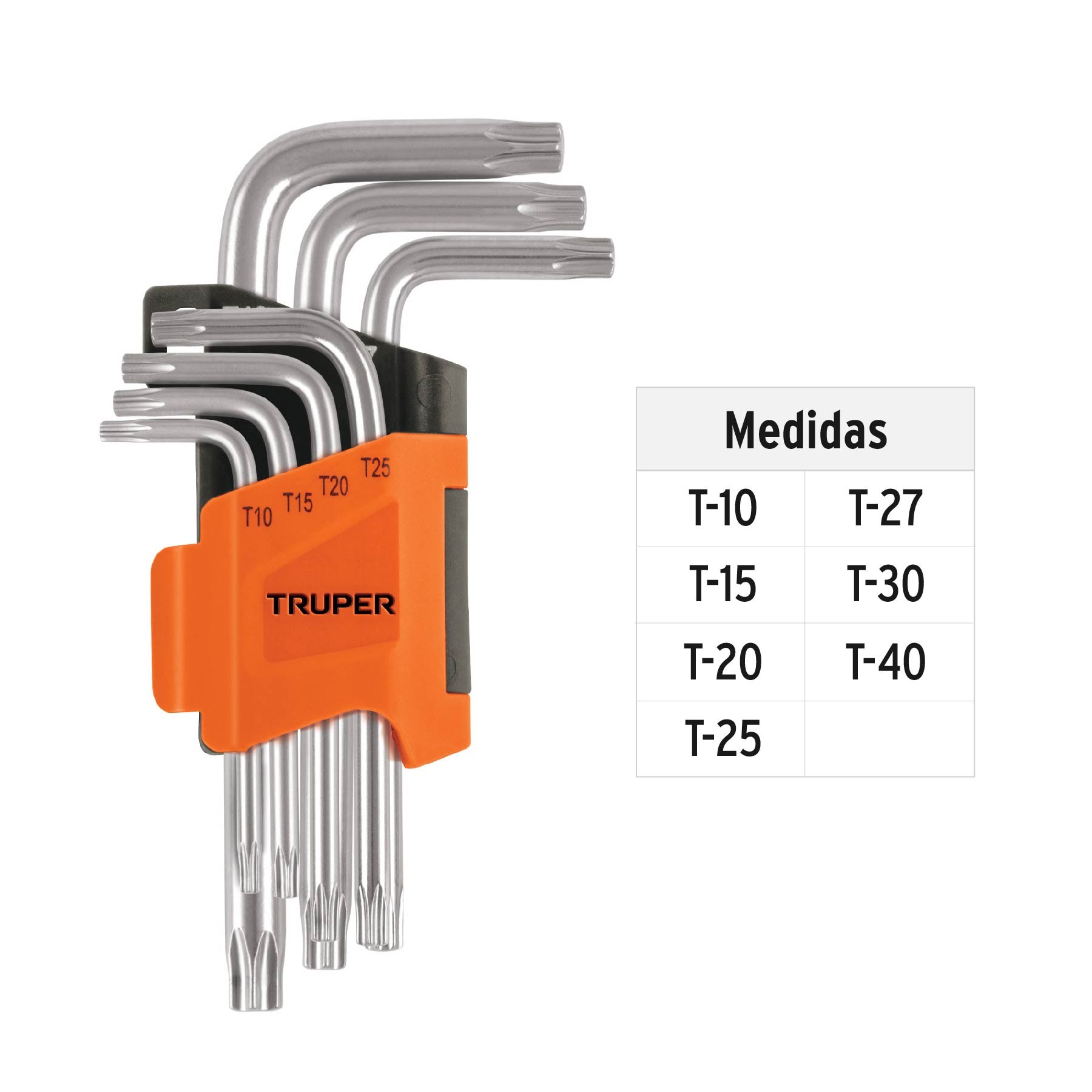 JUEGO DE 7 LLAVES TORX CON ORGANIZADOR, TRUPER 15552