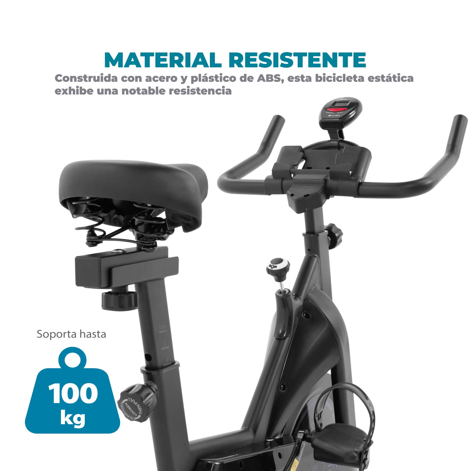 Altera Bicicleta estacionaria fija | Disco de inercia | Monitor multifuncional | Ajustable | Solida | Elegante