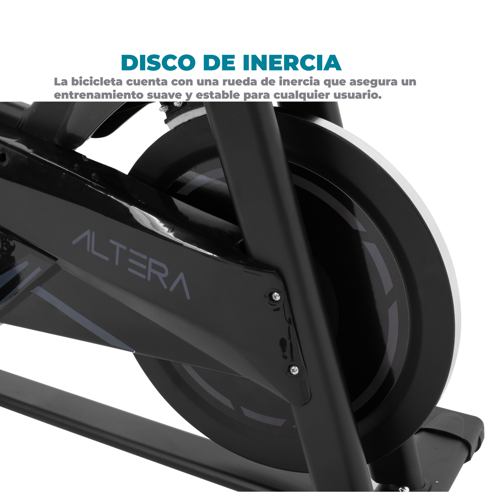 Altera Bicicleta estacionaria fija | Disco de inercia | Monitor multifuncional | Ajustable | Solida | Elegante