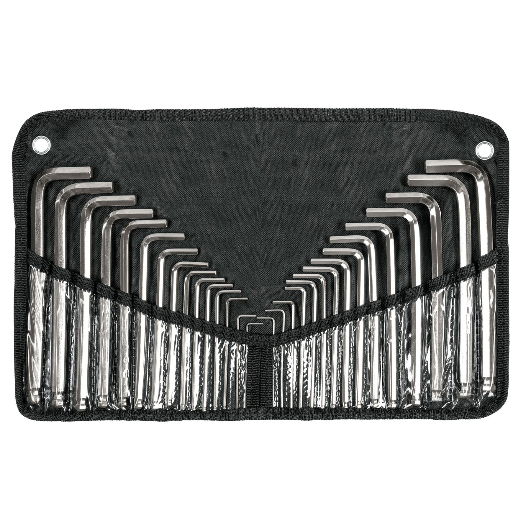 JUEGO 30 LLAVES ALLEN LARGAS STD Y MM PUNTA BOLA, ESTUCHE TRUPER 15562