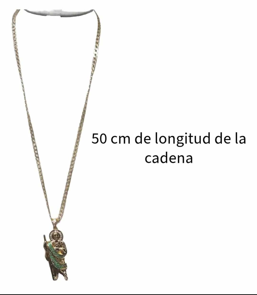 Collar de San Judas Tadeo XL. oro laminado de 18 kilates, 
