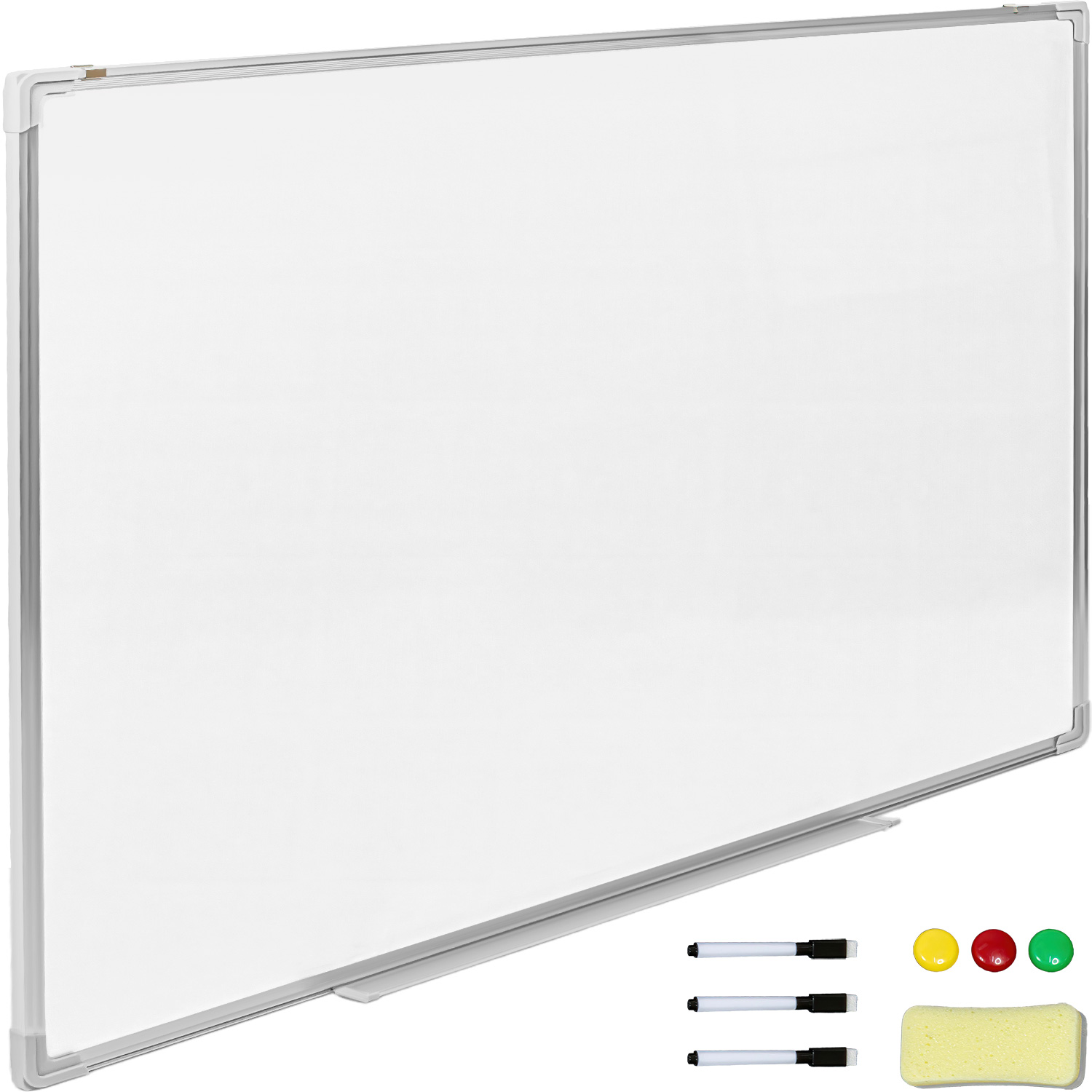 Pizarron Blanco Escolar 120x90cm Marcadores Borrador Imanes