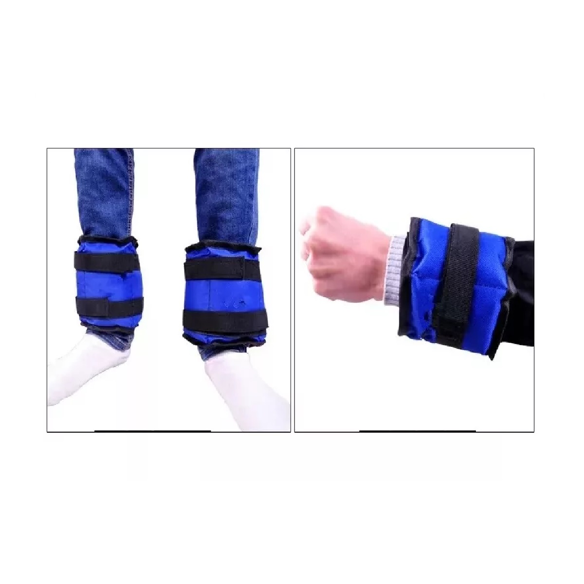 Pesas Fitness Par De Polainas 3kg Cada Una Para Tobillos Azul/Negro