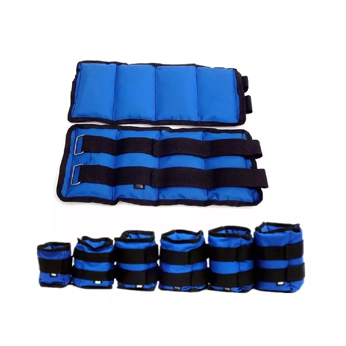 Pesas Fitness Par De Polainas 3kg Cada Una Para Tobillos Azul/Negro