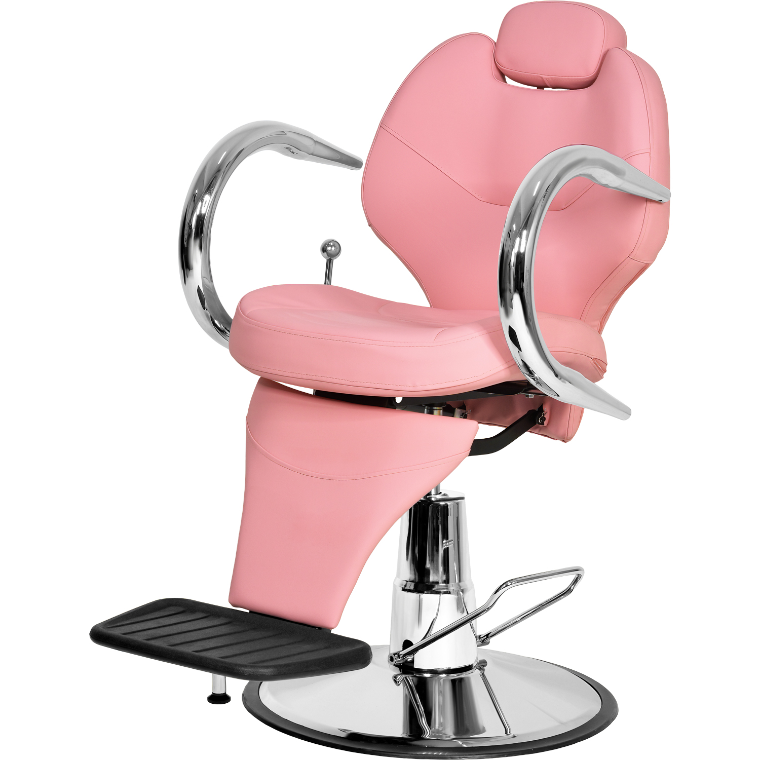 Silla Sillon Barberia Hidraulico Peluqueria Reclinable Salon Rosa