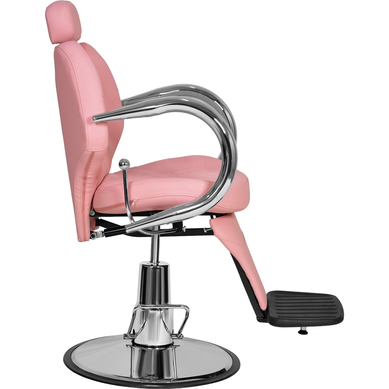 Silla Sillon Barberia Hidraulico Peluqueria Reclinable Salon Rosa