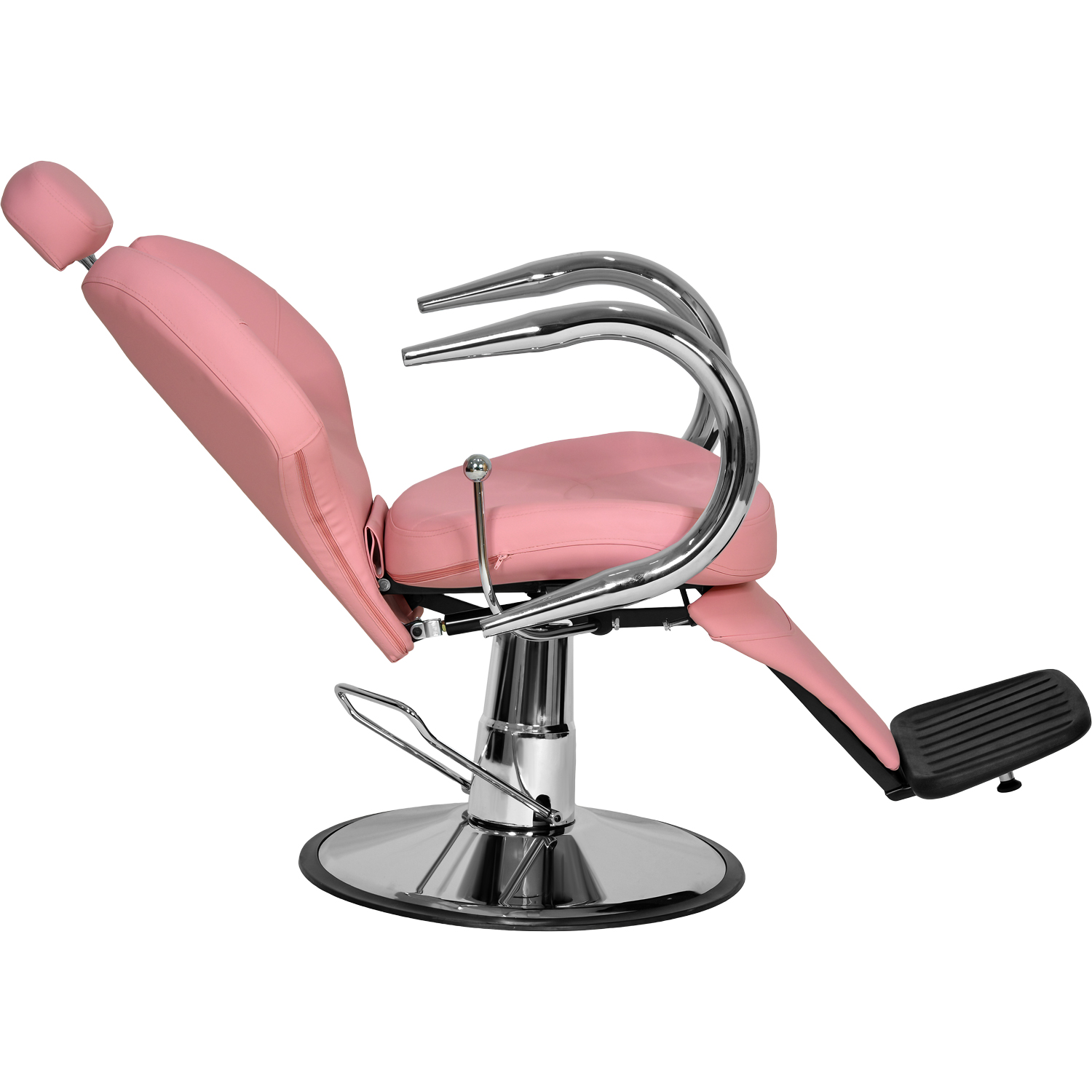 Silla Sillon Barberia Hidraulico Peluqueria Reclinable Salon Rosa