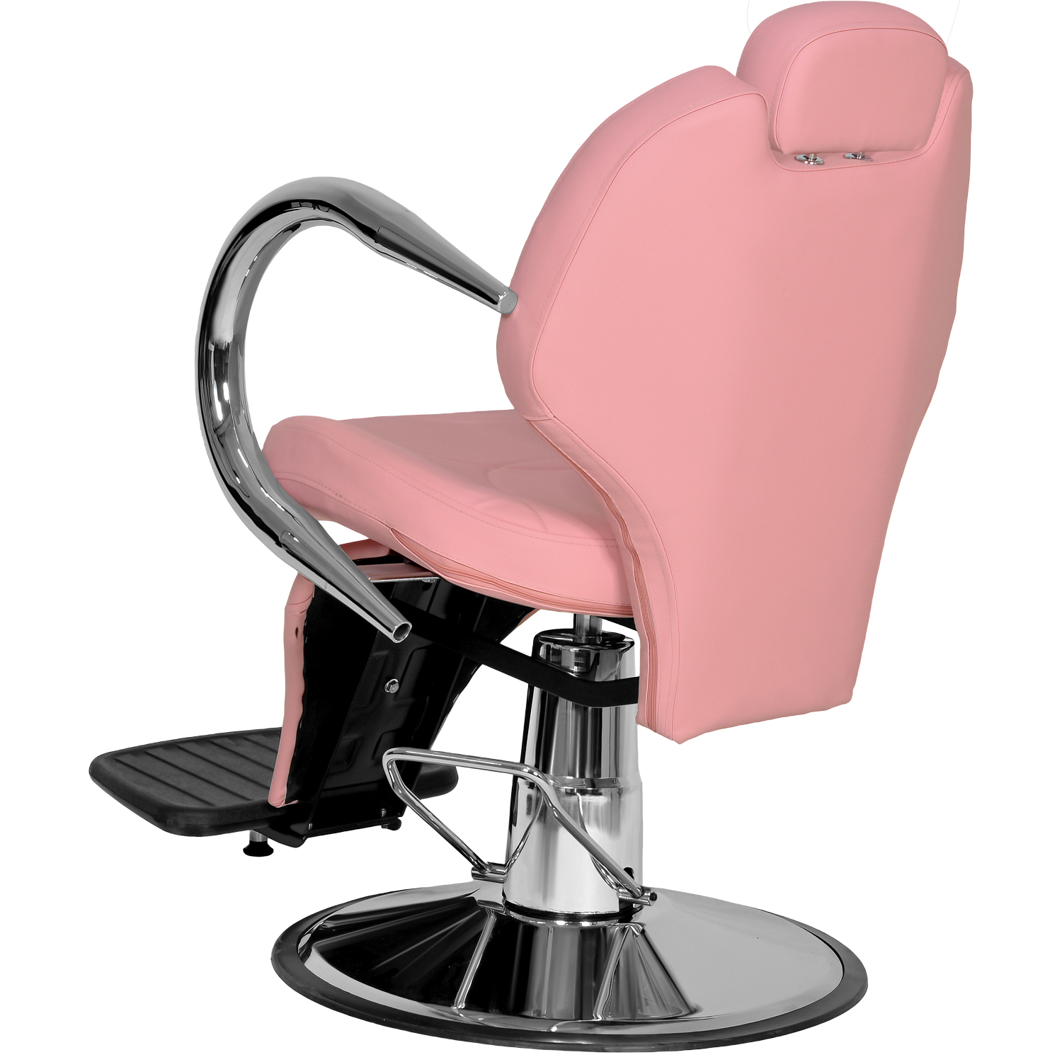 Silla Sillon Barberia Hidraulico Peluqueria Reclinable Salon Rosa