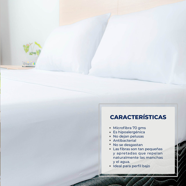 Sabanas Blancas Soft Atlas del Descanso , Queen Size