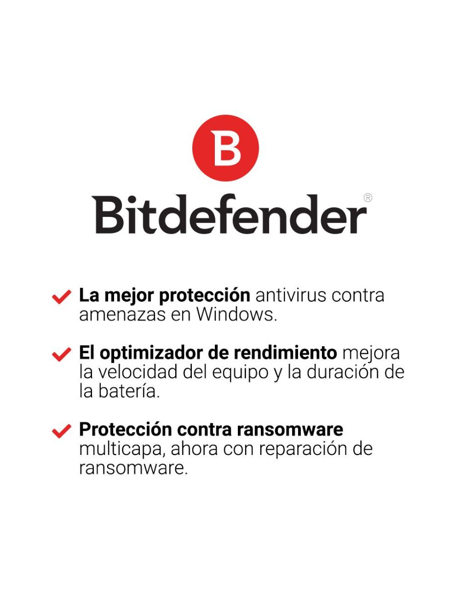 BITDEFENDER: ANTIVIRUS (1AÑO, 1 USUARIO)