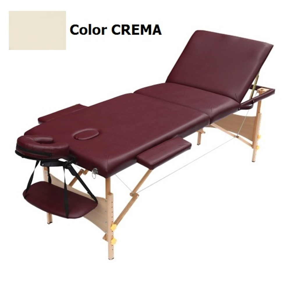 Cama Mesa Masaje 3 Secciones Levanta Piernas 195x70cm M012a