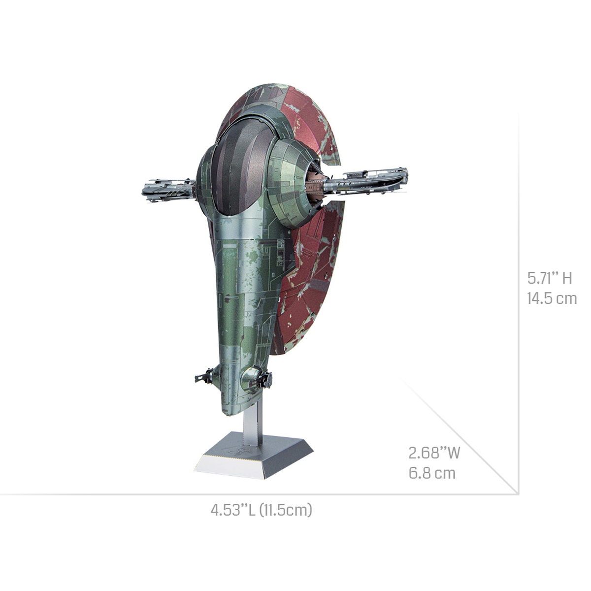 Modelo de Metal 3d Caza Estelar de Boba Fett.