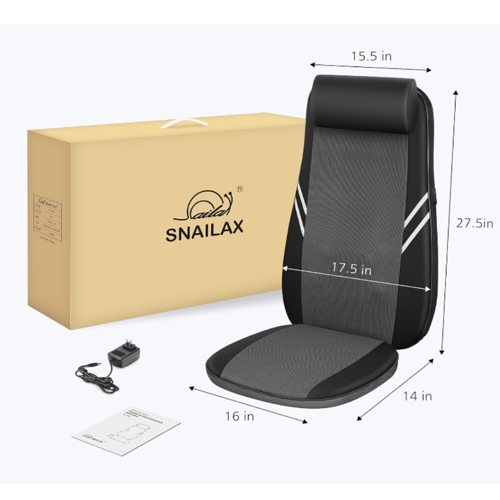 Asiento cojín masajeador con terapia de calor flexible espalda 