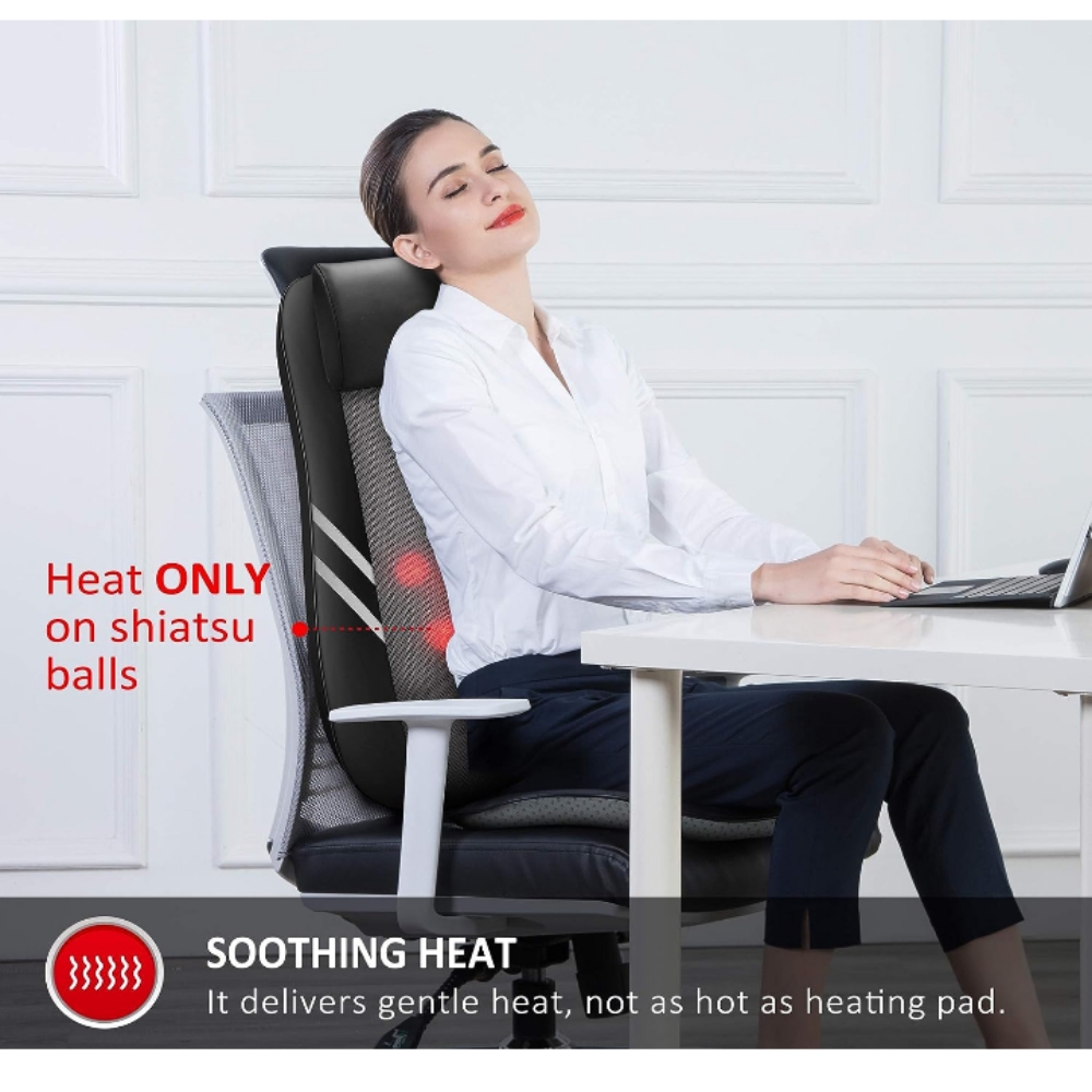 Asiento cojín masajeador con terapia de calor flexible espalda 