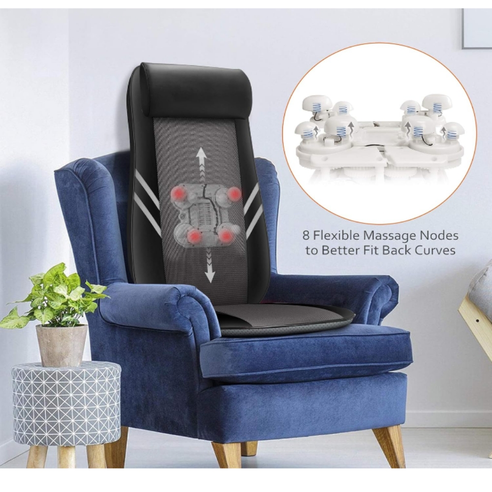 Asiento cojín masajeador con terapia de calor flexible espalda 