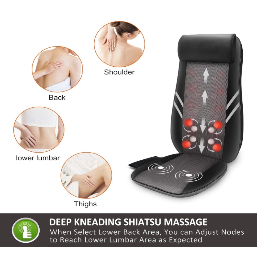 Asiento cojín masajeador con terapia de calor flexible espalda 