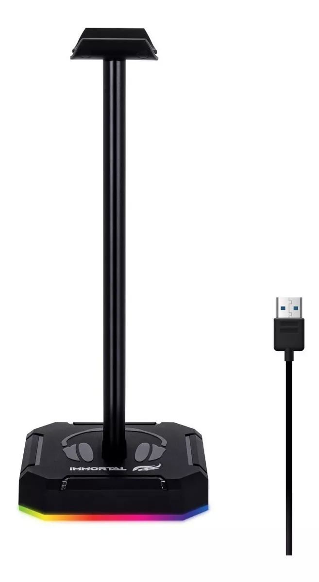 combo audifonos gamer nasa alambricos  con soporte  para audifonos  inmortal gamer 