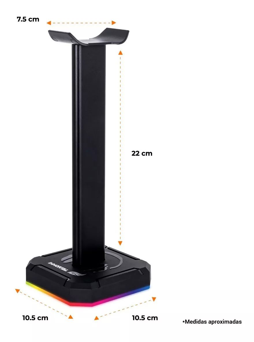 combo audifonos gamer nasa alambricos  con soporte  para audifonos  inmortal gamer 