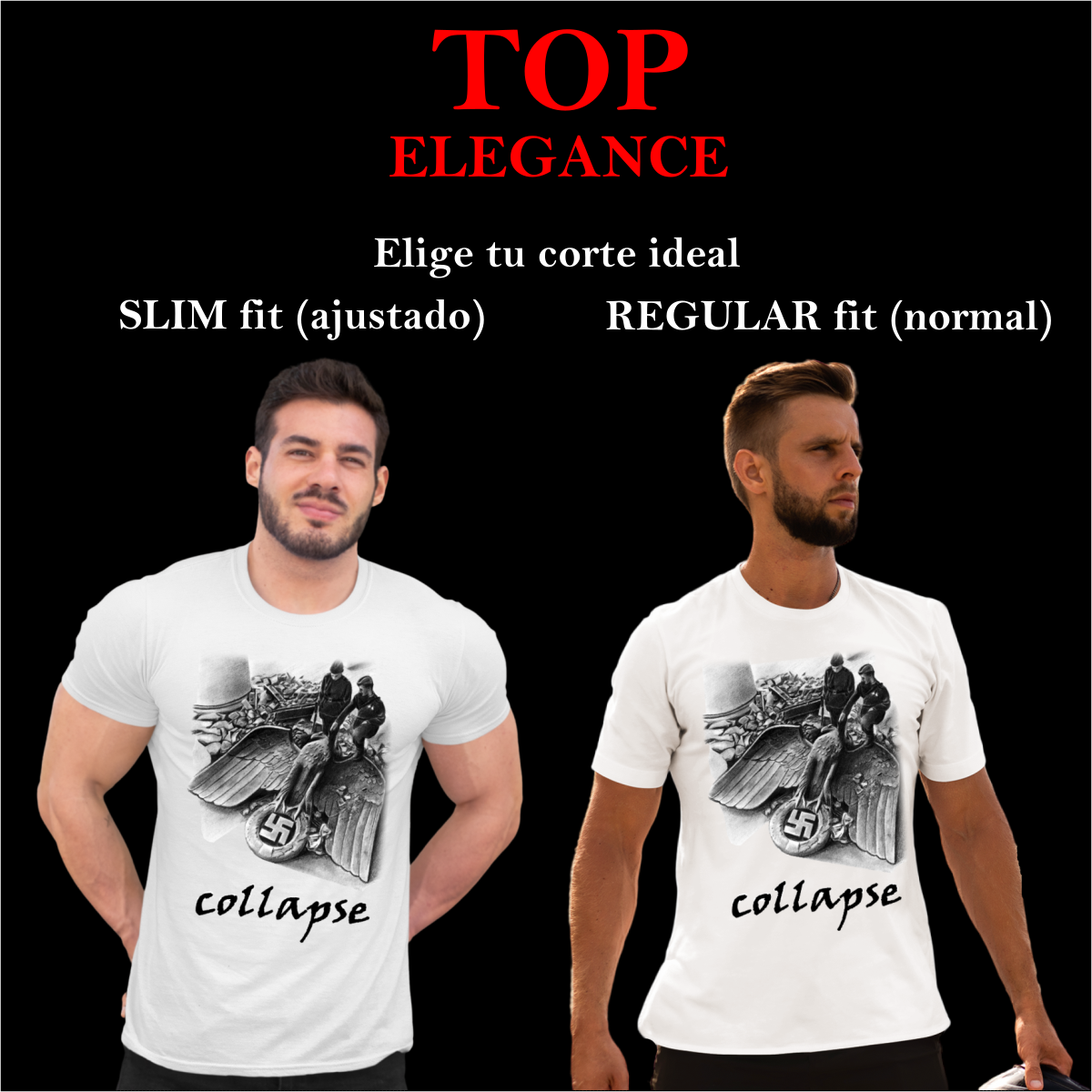 FINA playera Hombre Alta gama Reg y Slim fit Segunda guerra mundial Nazi bar antro fiesta