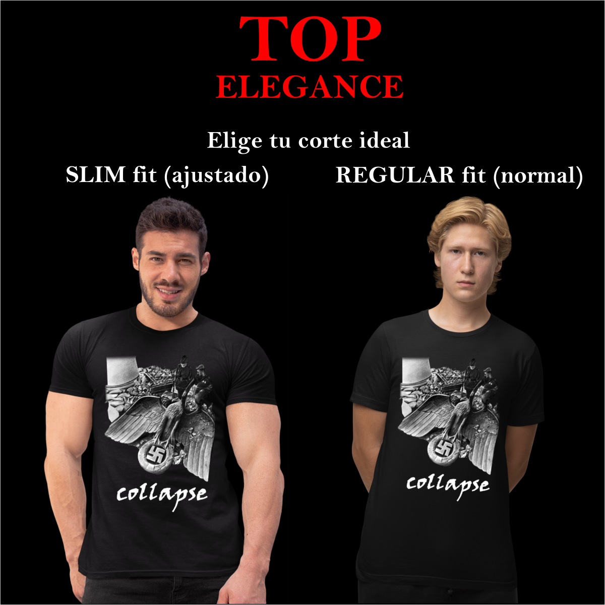 FINA playera Hombre Alta gama Reg y Slim fit Segunda guerra mundial Nazi bar antro fiesta