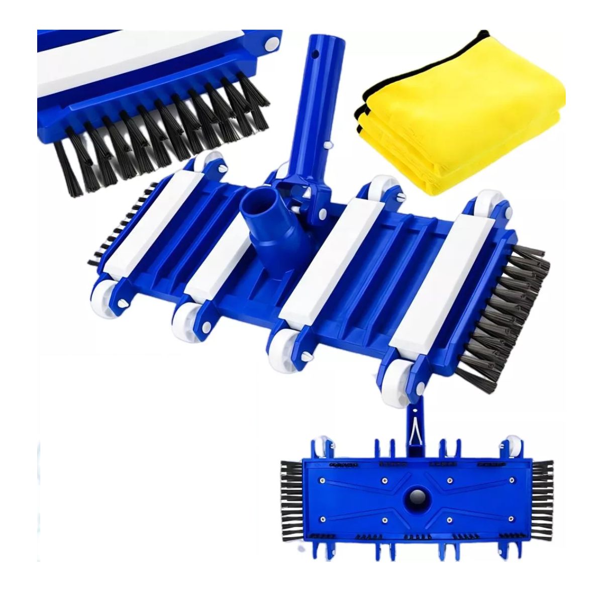 Aspiradora Cepillo Para Alberca Barredora 14 Inch Y 2 Toalla azul blanco